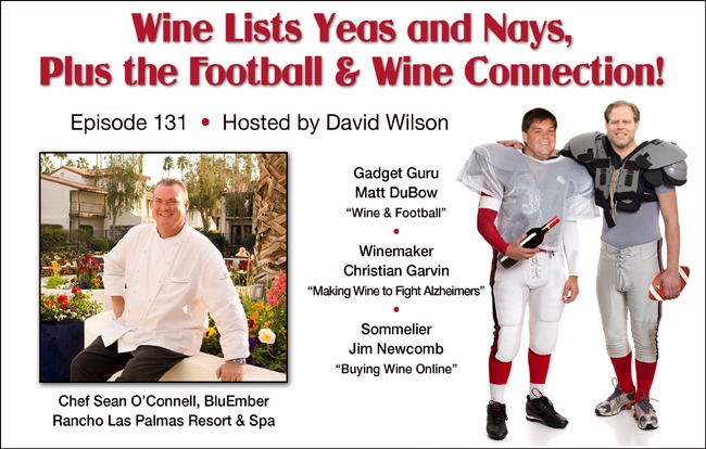 Ep. 131 - Wine List Yeas and Nays & the Football and Wine Connection
